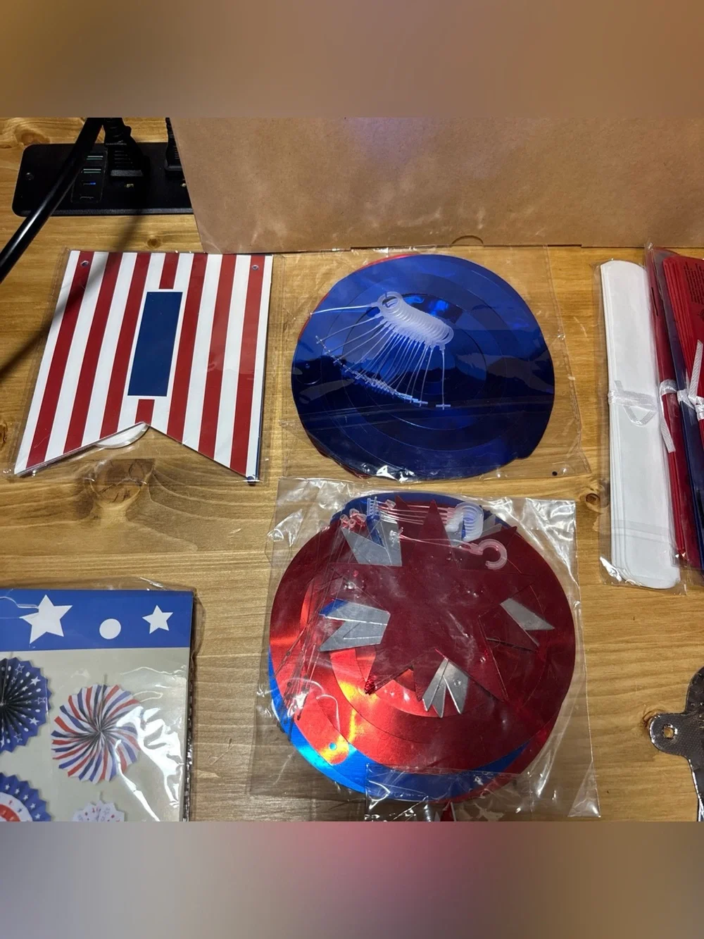 4th of July Patriotic Decorations Red White Blue Party Decor Set